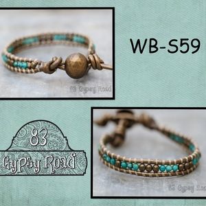 WB-S59 - single beaded wrap bracelet